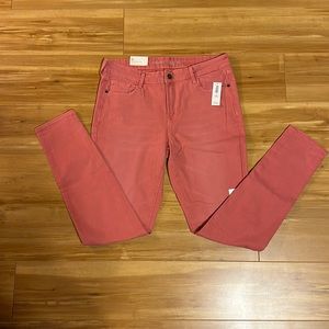 Women’s Old Navy Midrise Rockstar Super Skinny Jeans Coral Size 8